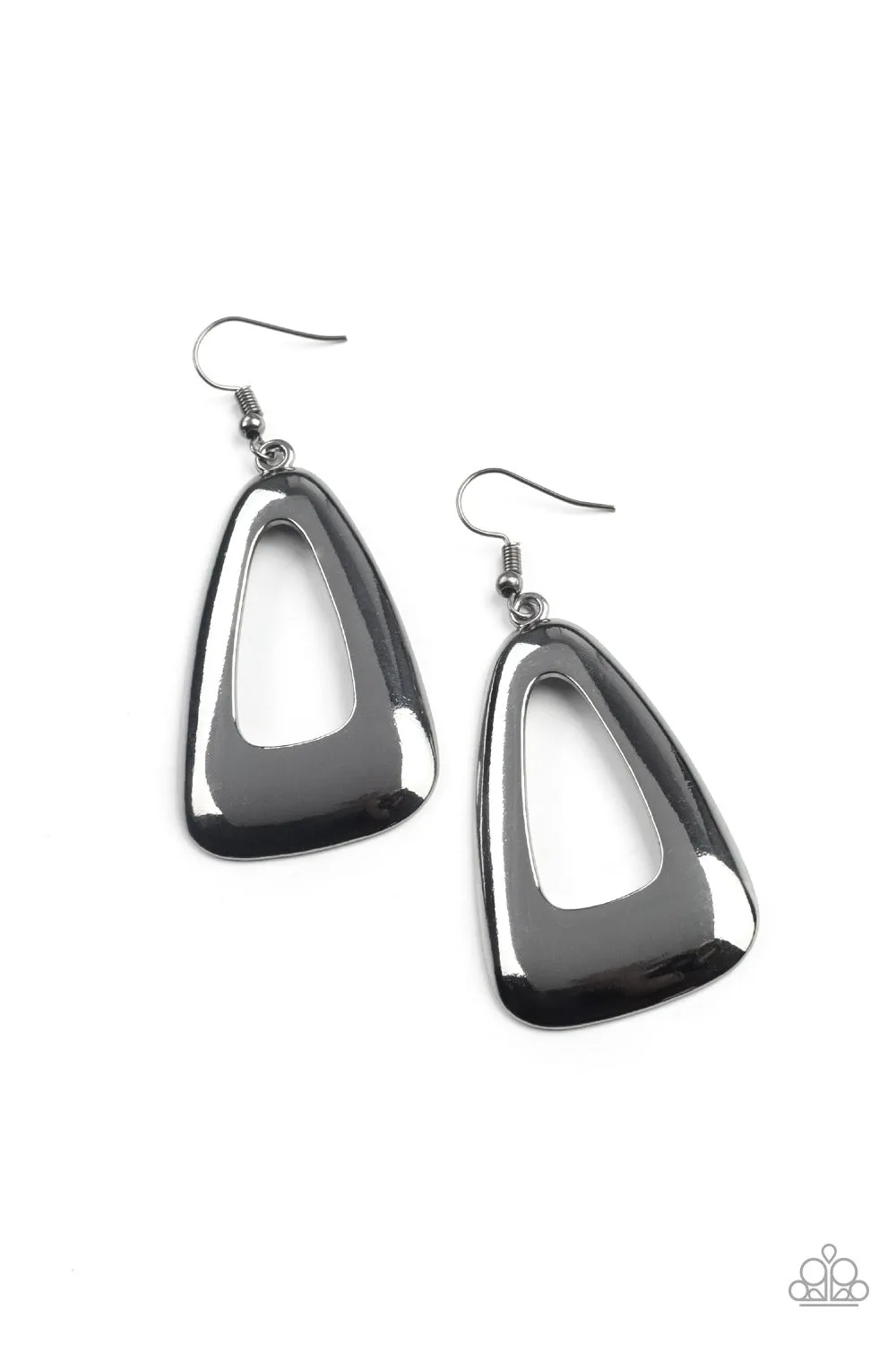 Paparazzi Irresistibly Industrial - Black Earrings