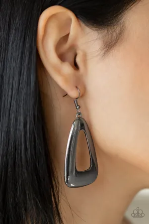 Paparazzi Irresistibly Industrial - Black Earrings