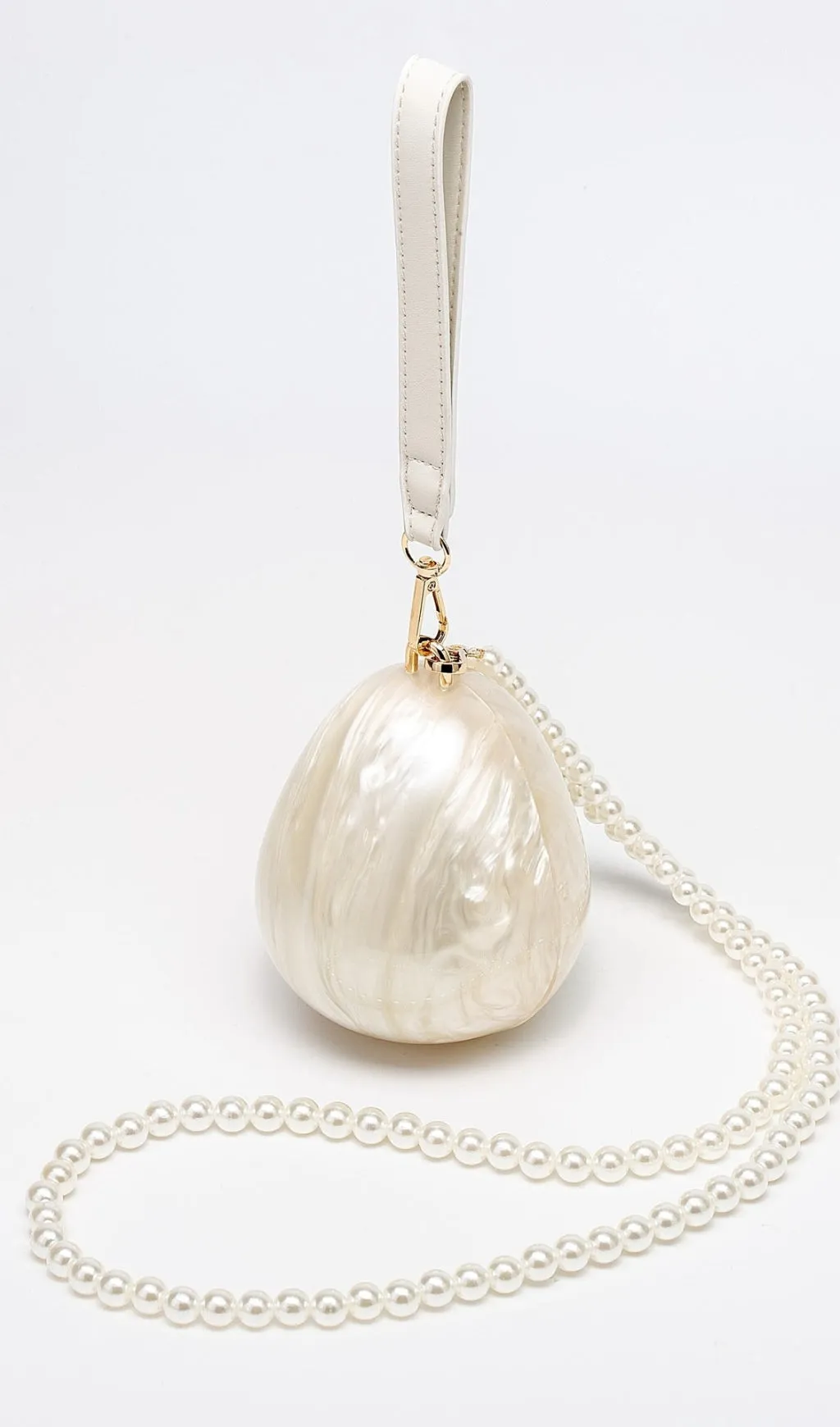 Pearl Strap Egg Bag