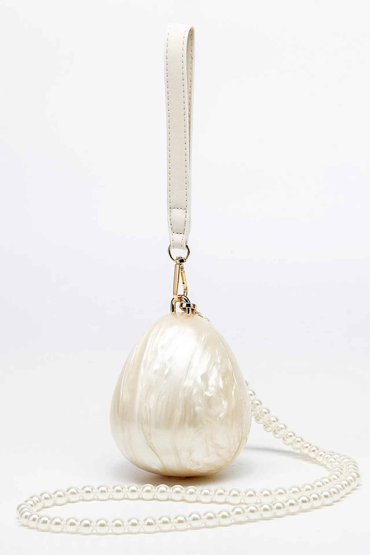 Pearl Strap Egg Bag