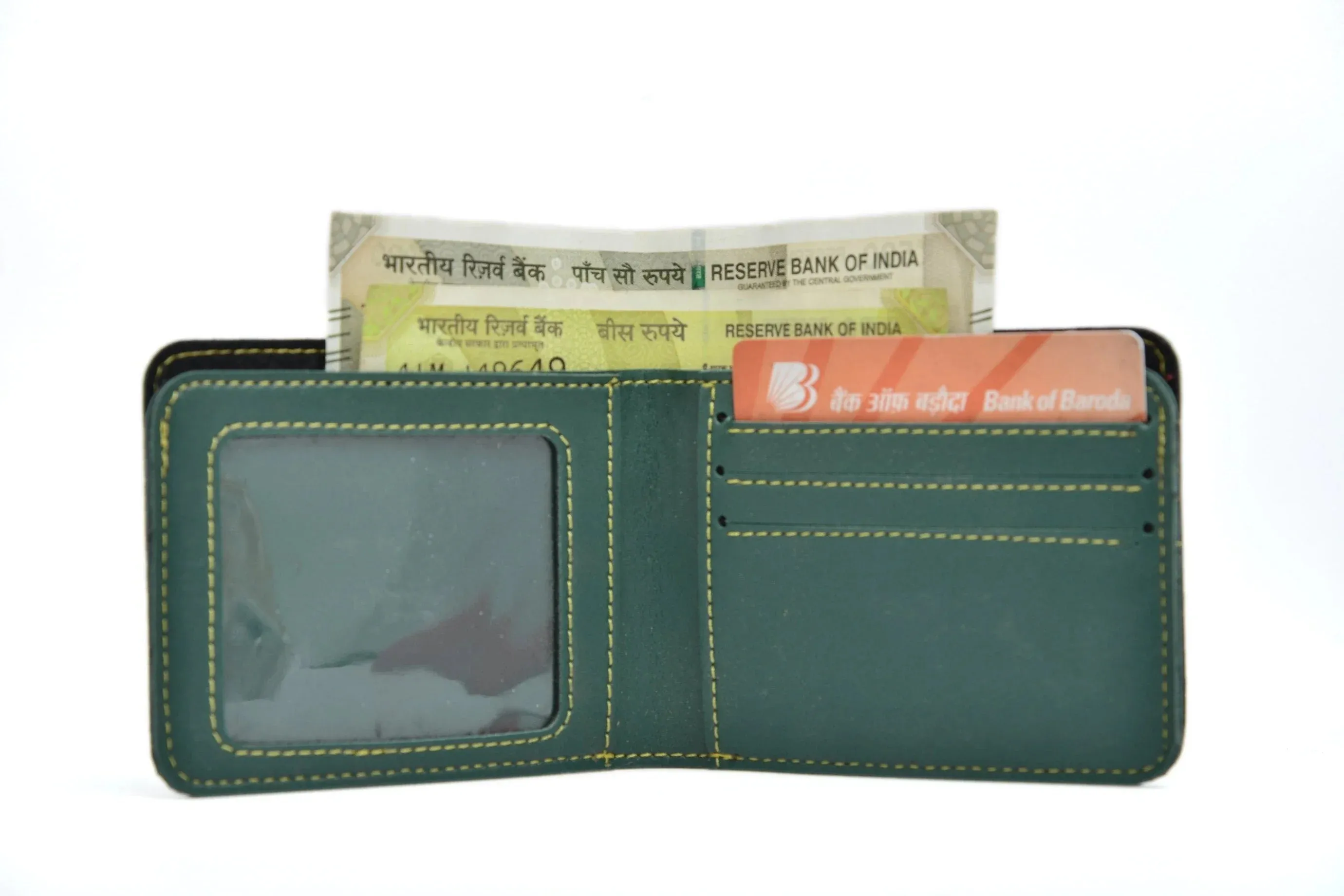 Personalized Couple's Combo : Mini Makeup Kit & Men's Wallet-Olive green