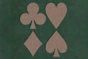 Playing card symbols - 2mm MDF
