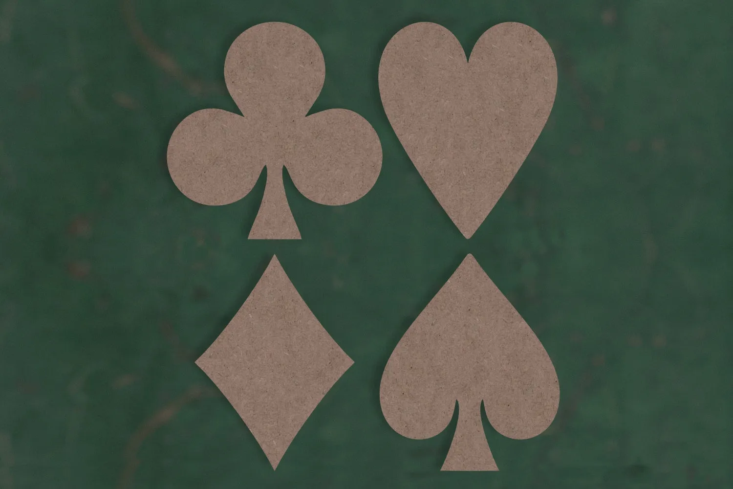 Playing card symbols - 2mm MDF