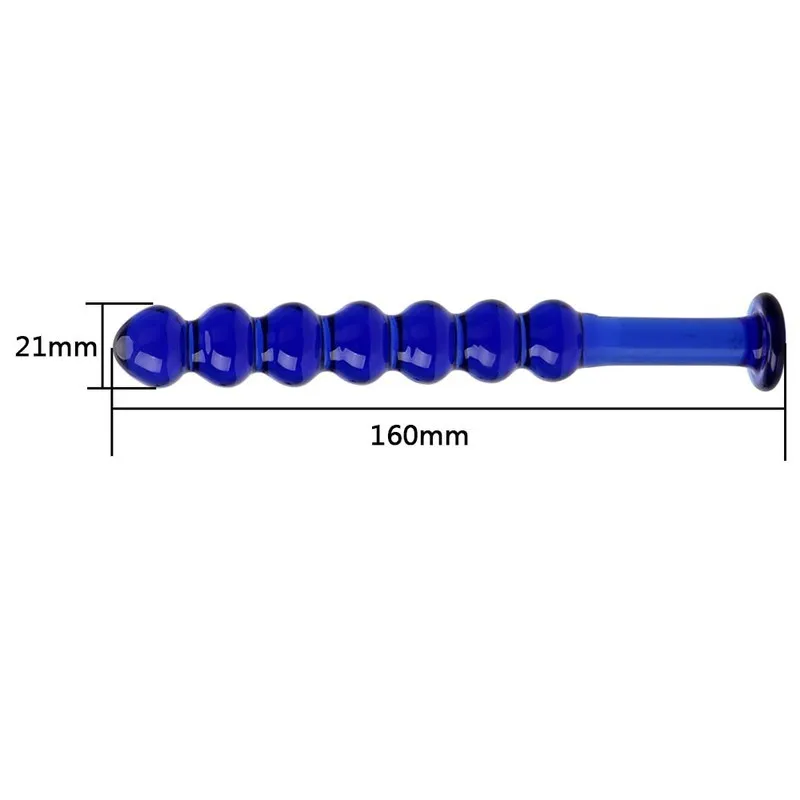 Plug Anal en Verre Chrystalino Classy Bleu