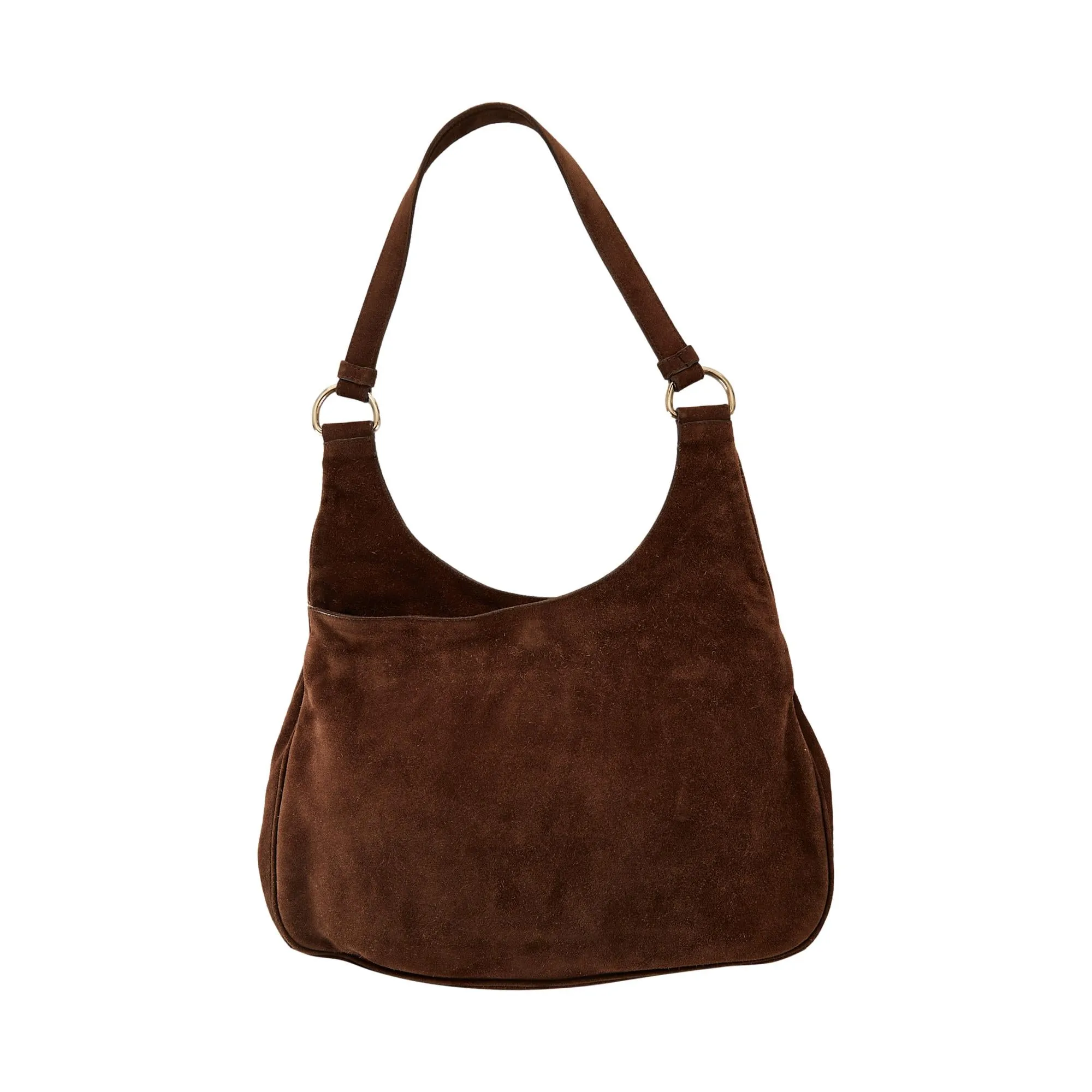 Prada Brown Suede Shoulder Bag