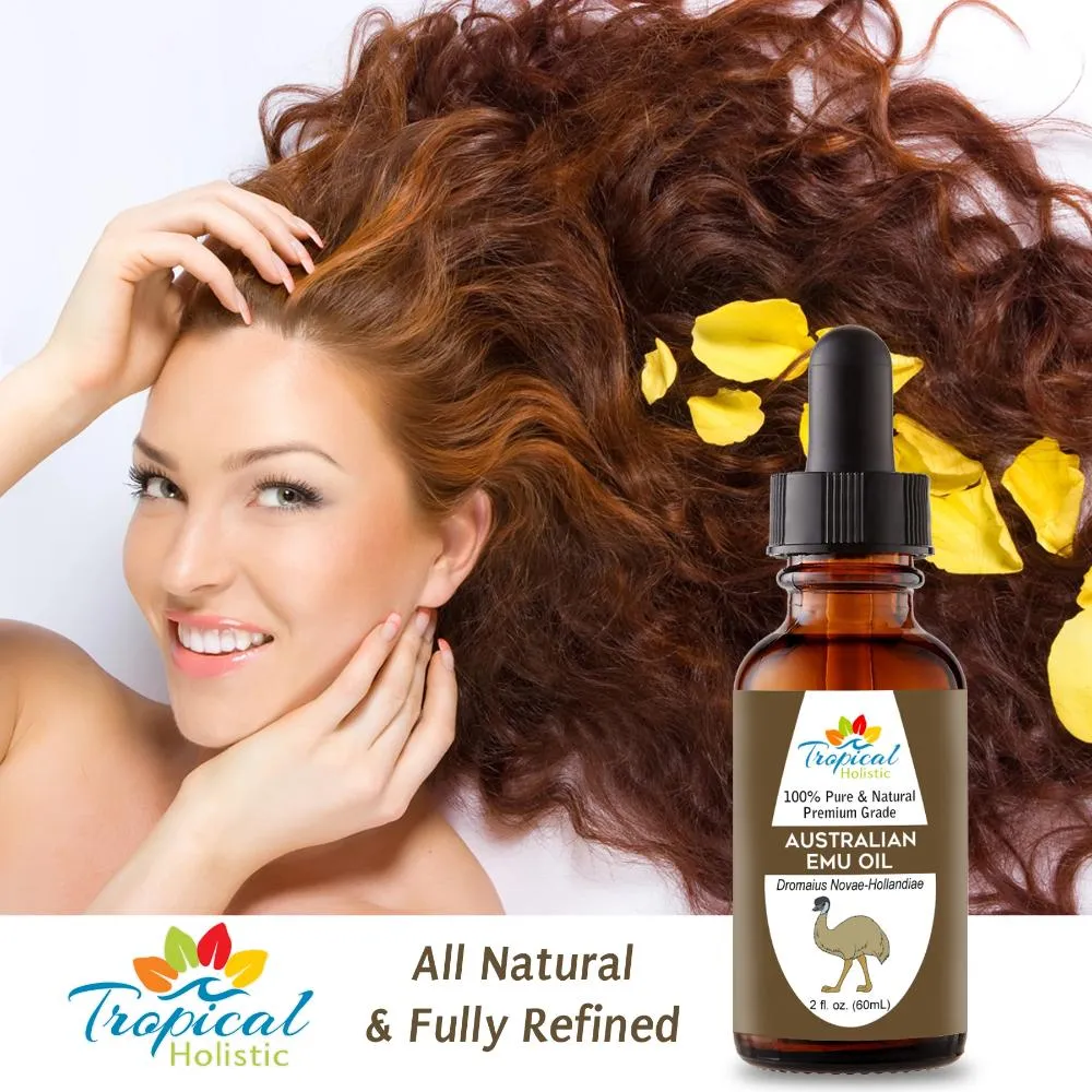 Pure 100% Australian 6X Refined Premium Emu Oil 2 oz