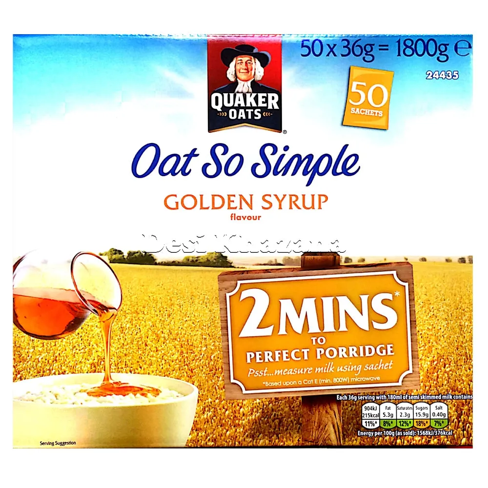 Quaker Oat So Simple Golden Syrup (50 Sachets)