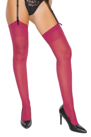 Raspberry Thigh High Stockings