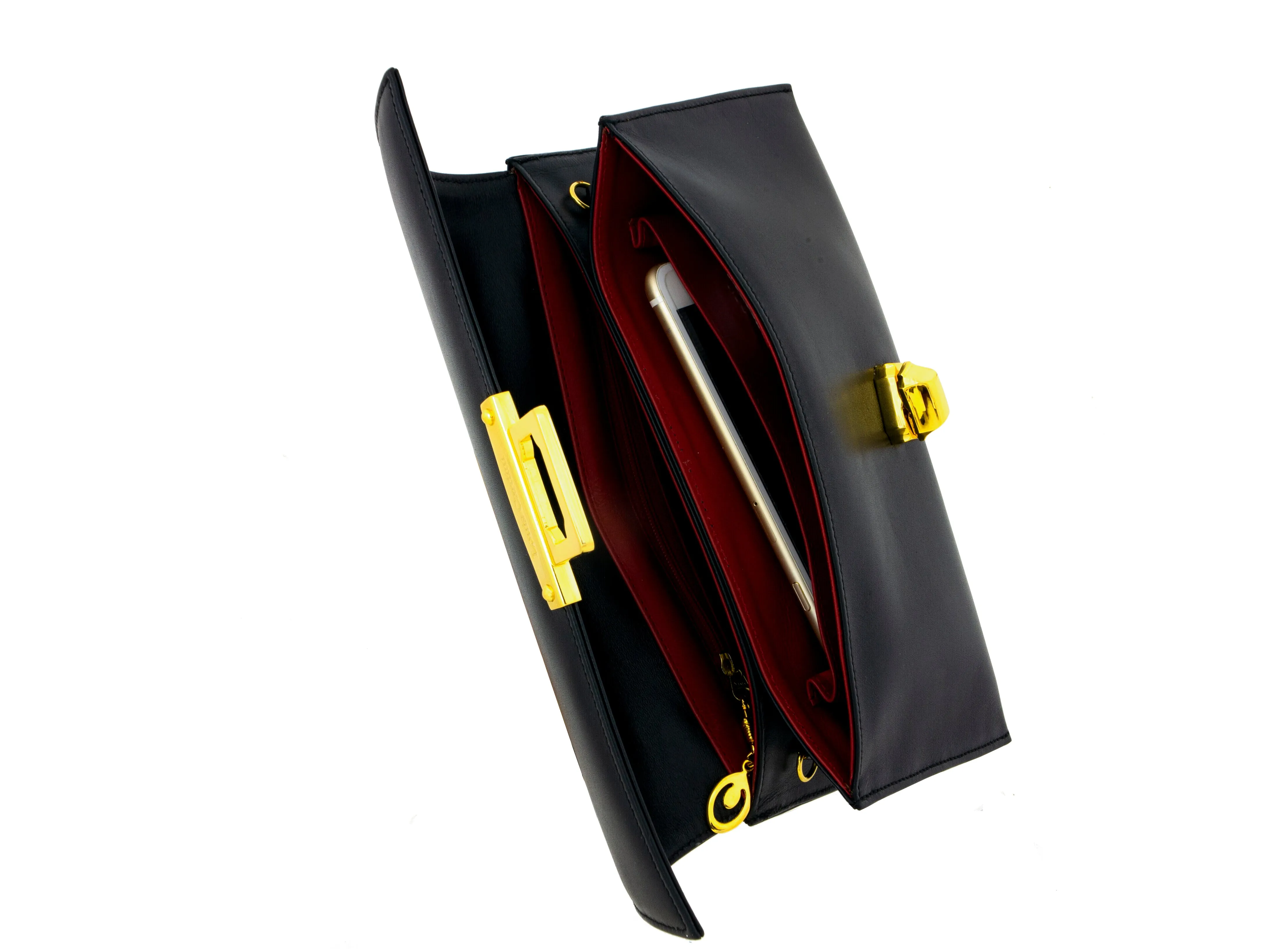 ROXANE- Clutch. (So classy, elegant, minimalist: « a must » Bi colour or Self)