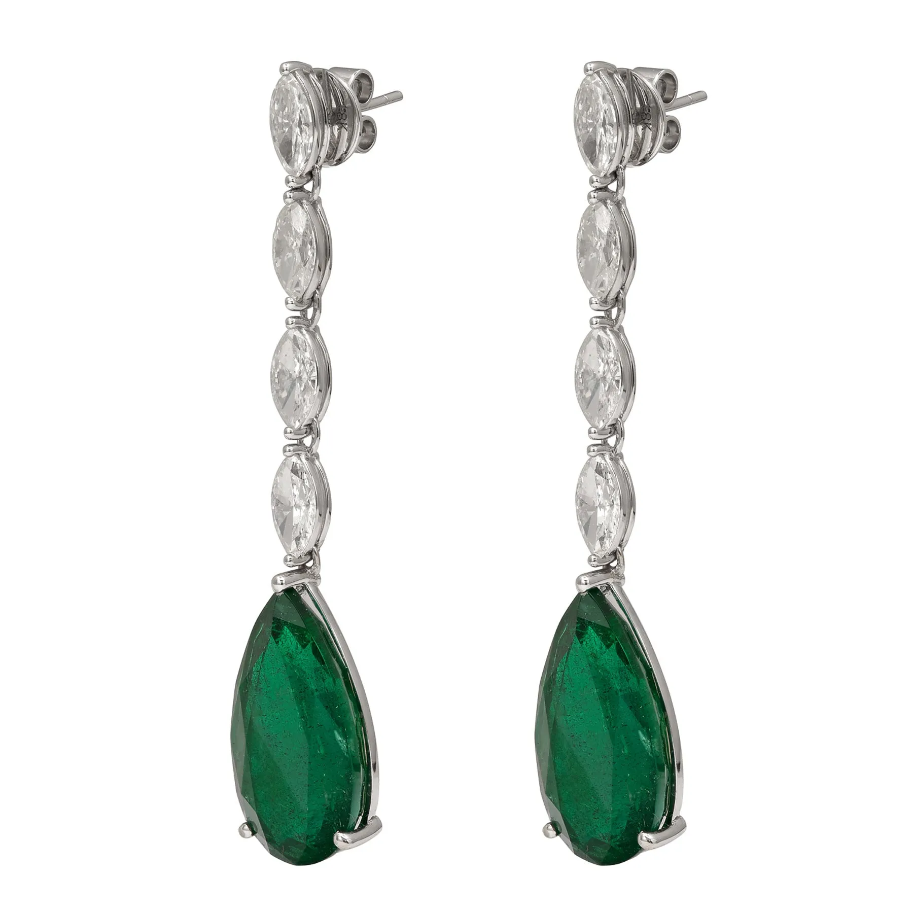 Royal Emerald Statement Earrings