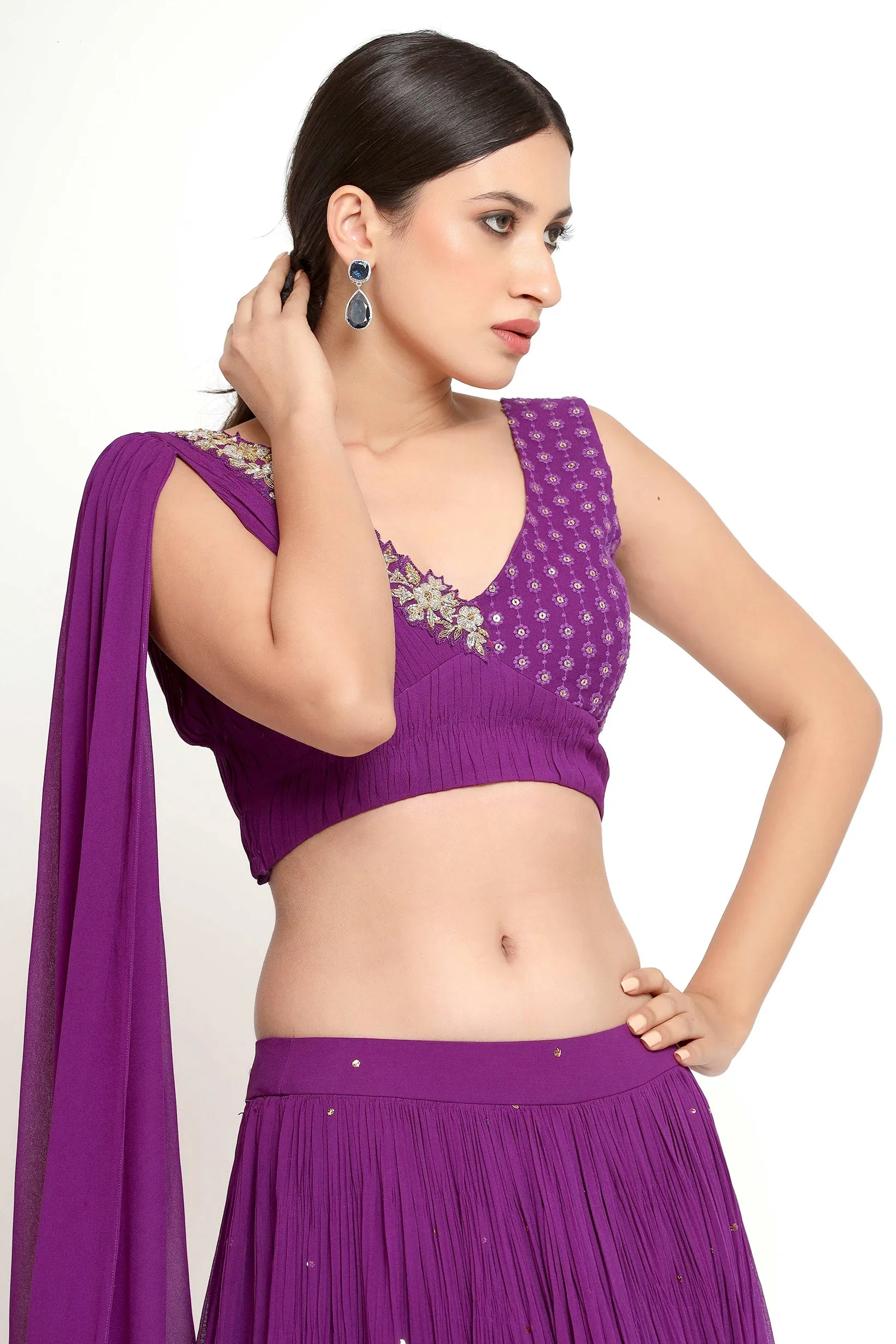 Sana Lehenga (Purple)