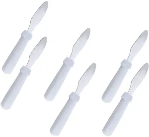 Sandwich Hand Made Knife, with White Plastic Handle Butter Spreader (6 PC)