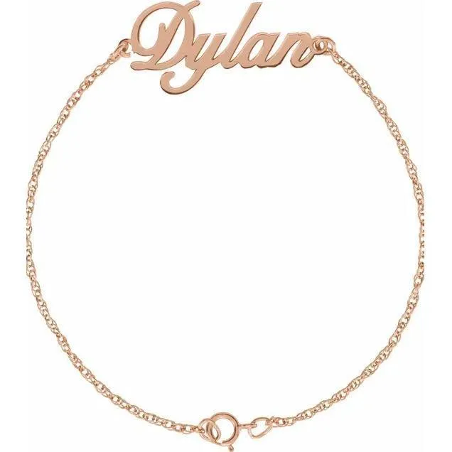 Script Nameplate 7" Bracelet