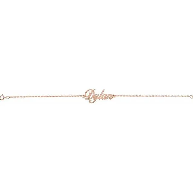 Script Nameplate 7" Bracelet