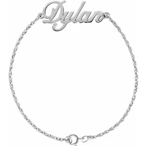 Script Nameplate 7" Bracelet