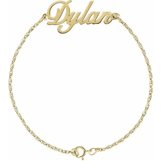 Script Nameplate 7" Bracelet