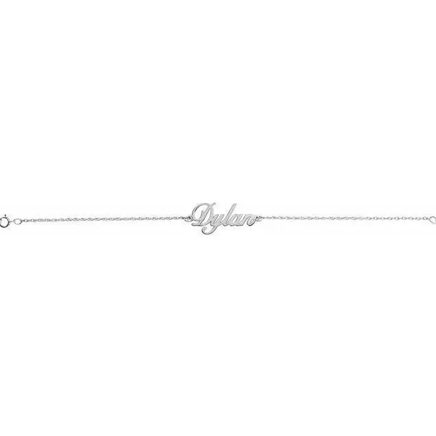 Script Nameplate 7" Bracelet