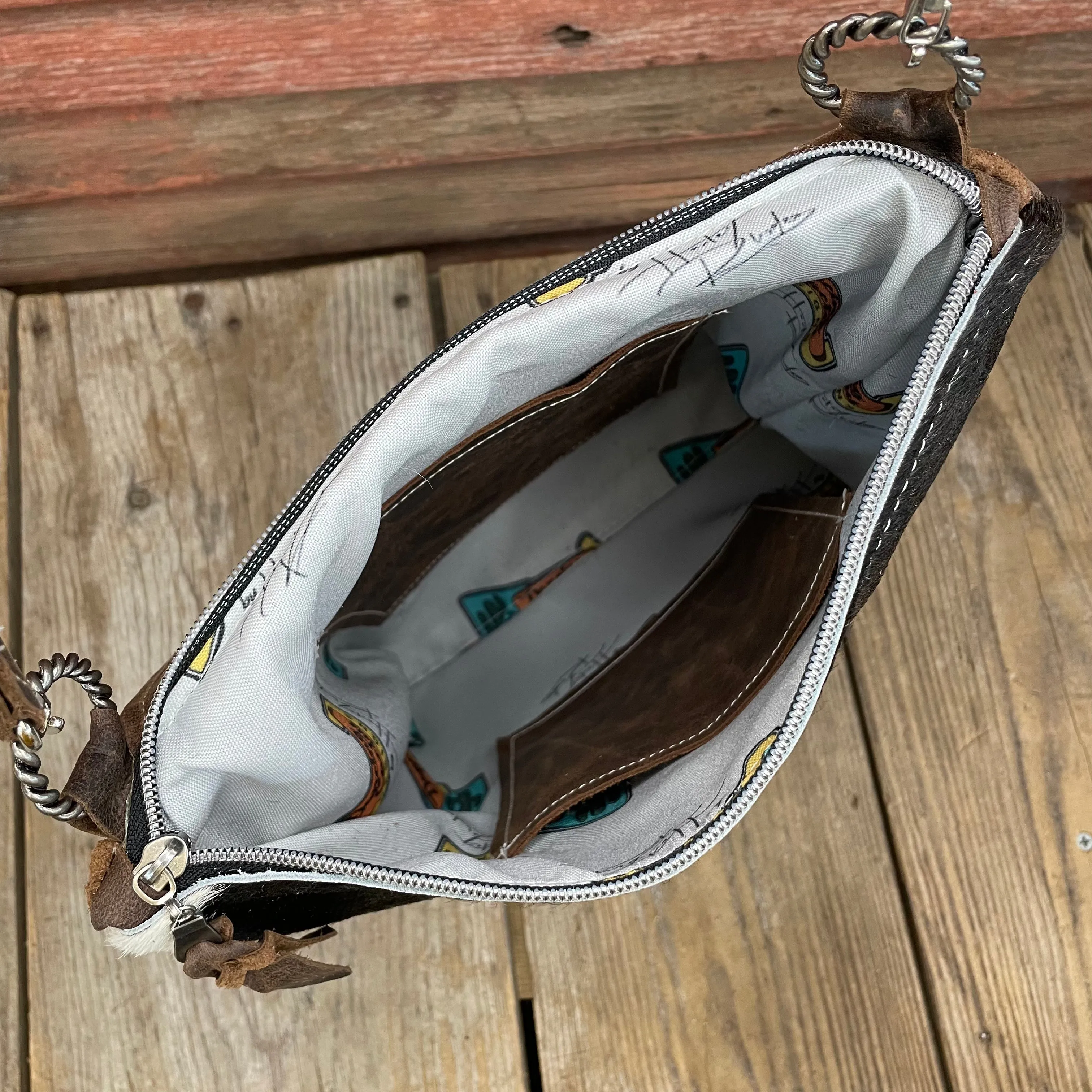 Shania - Brindle w/ Turquoise Sand Aztec Flap