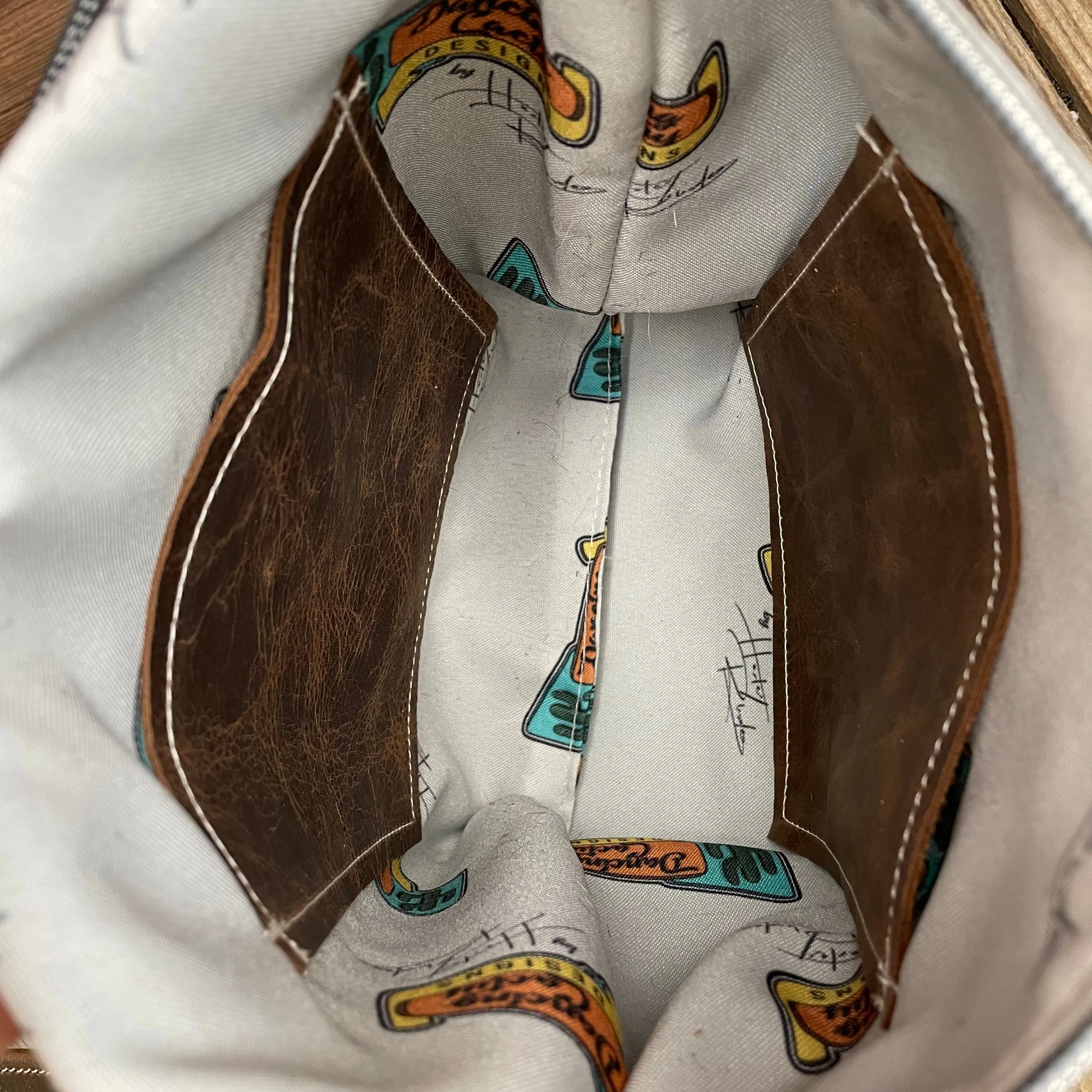 Shania - Brindle w/ Turquoise Sand Aztec Flap