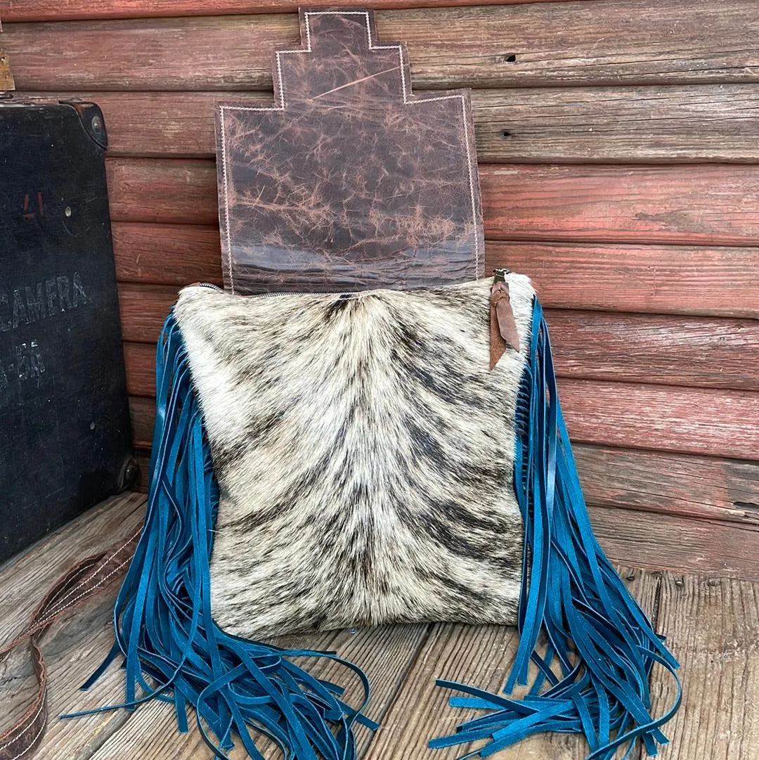 Shania - Brindle w/ Turquoise Sand Aztec Flap