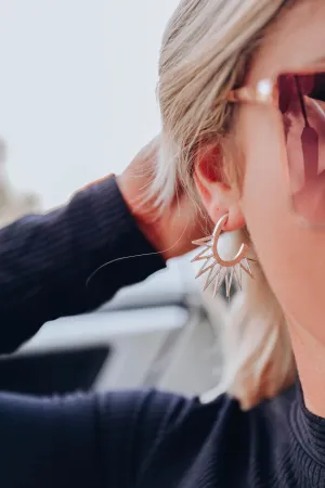 Silver Burst Statement Earring