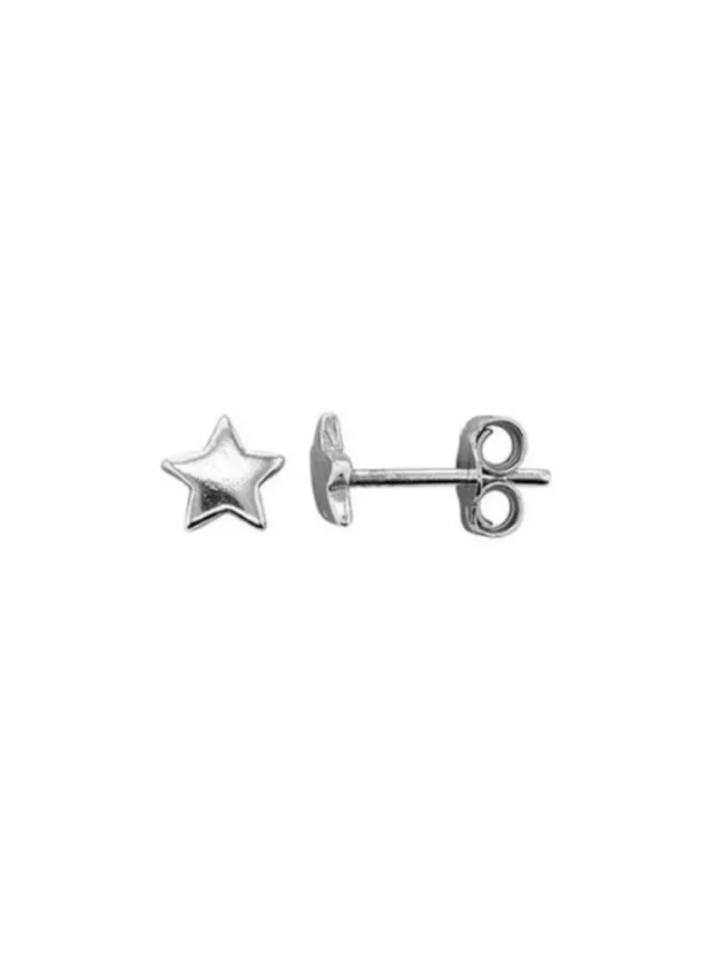 Silver Star Stud Earrings