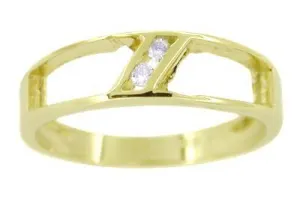 Simple Channel Set Diamond Ring in 14 Karat Yellow Gold