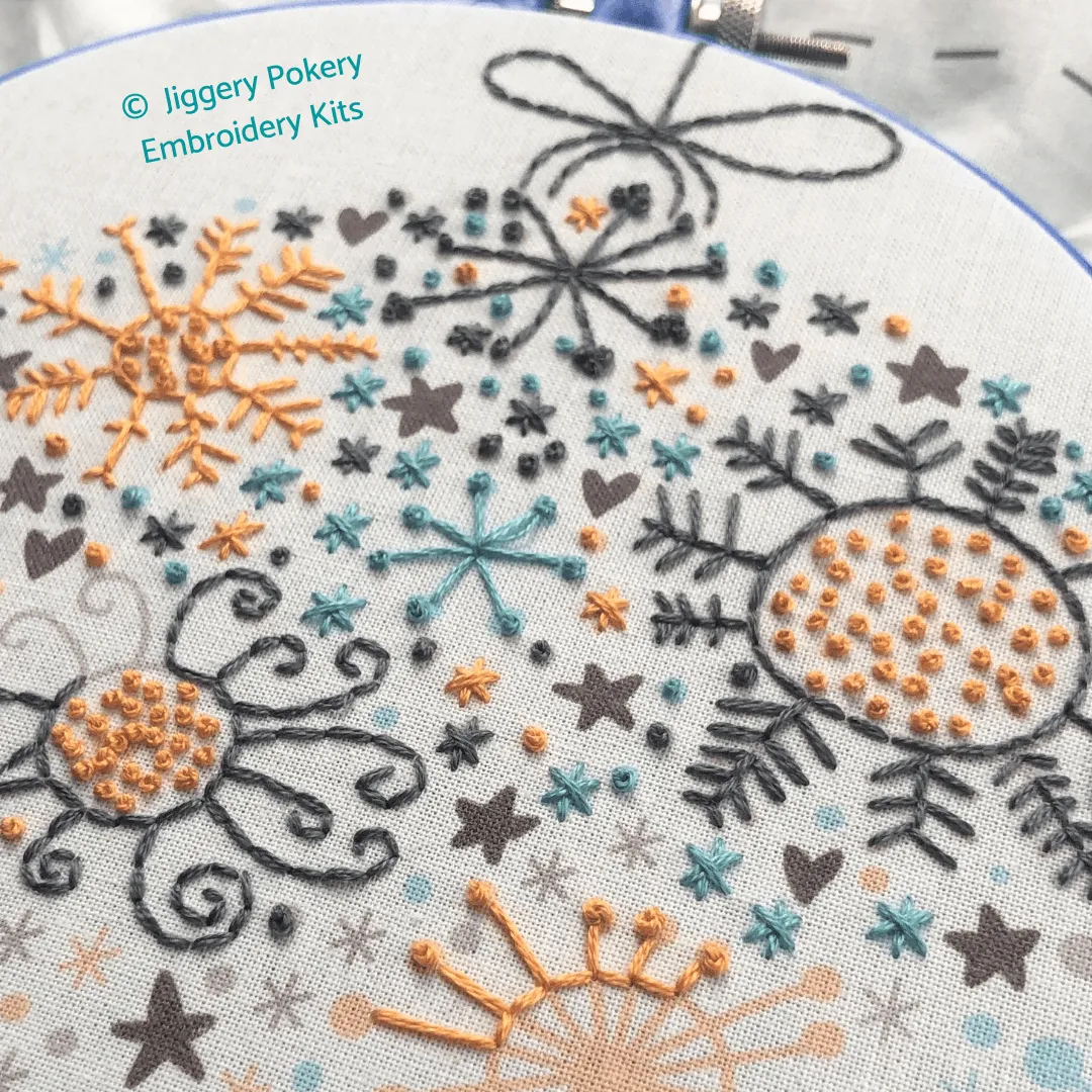 Simple Christmas embroidery kit
