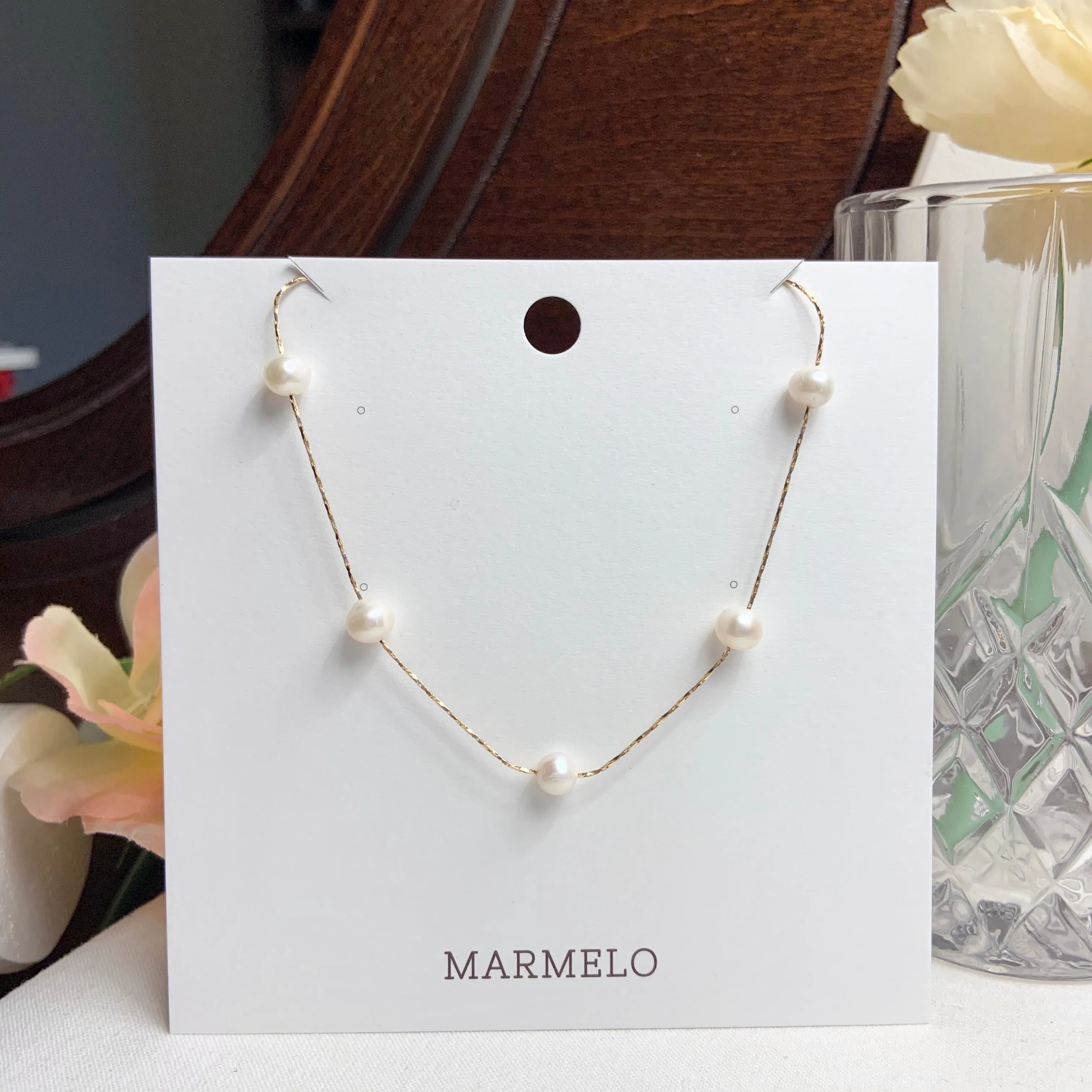 Simple Tiered Freshwater Cultured Pearls Choker Necklace