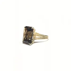 Smoky Topaz Statement Ring (14K)