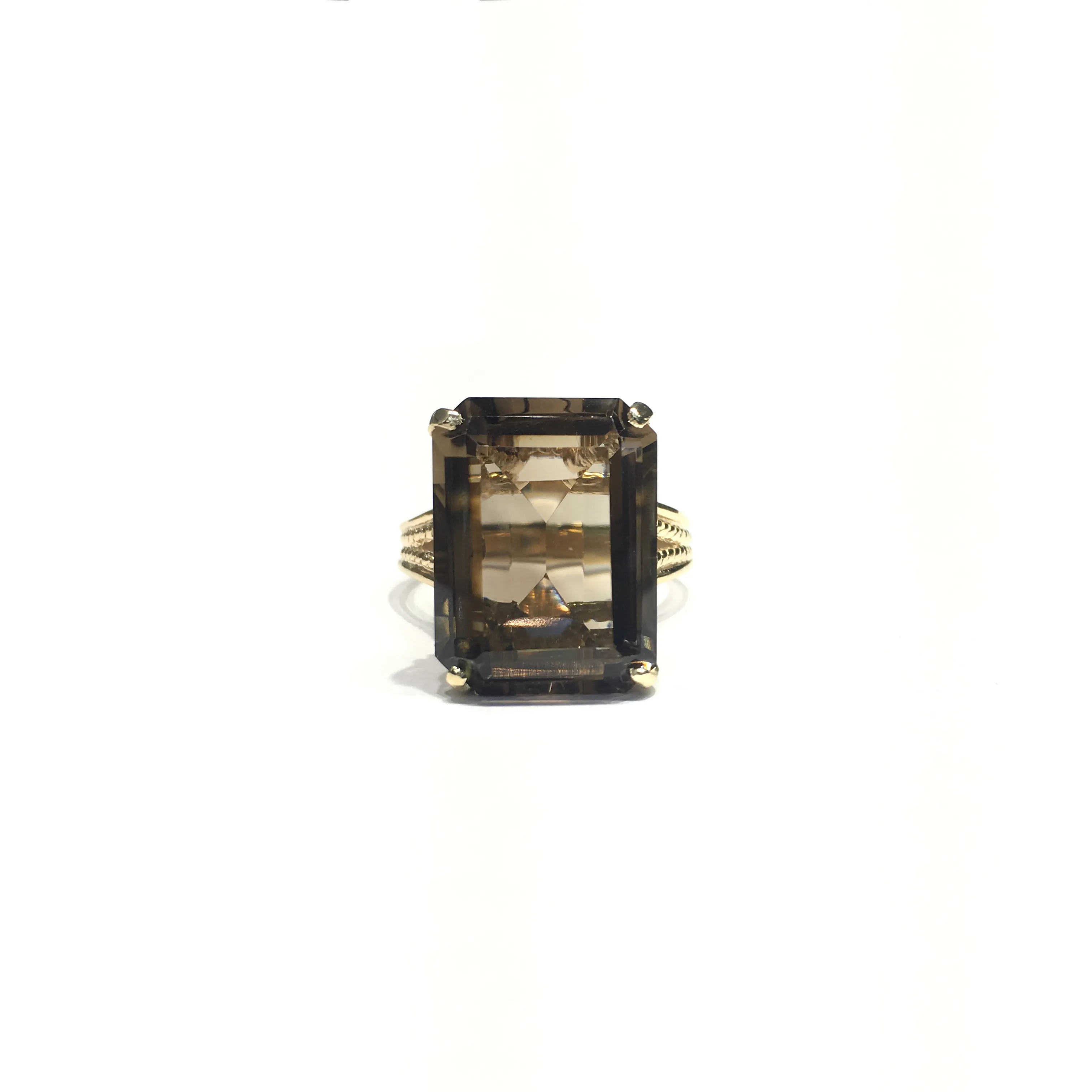 Smoky Topaz Statement Ring (14K)