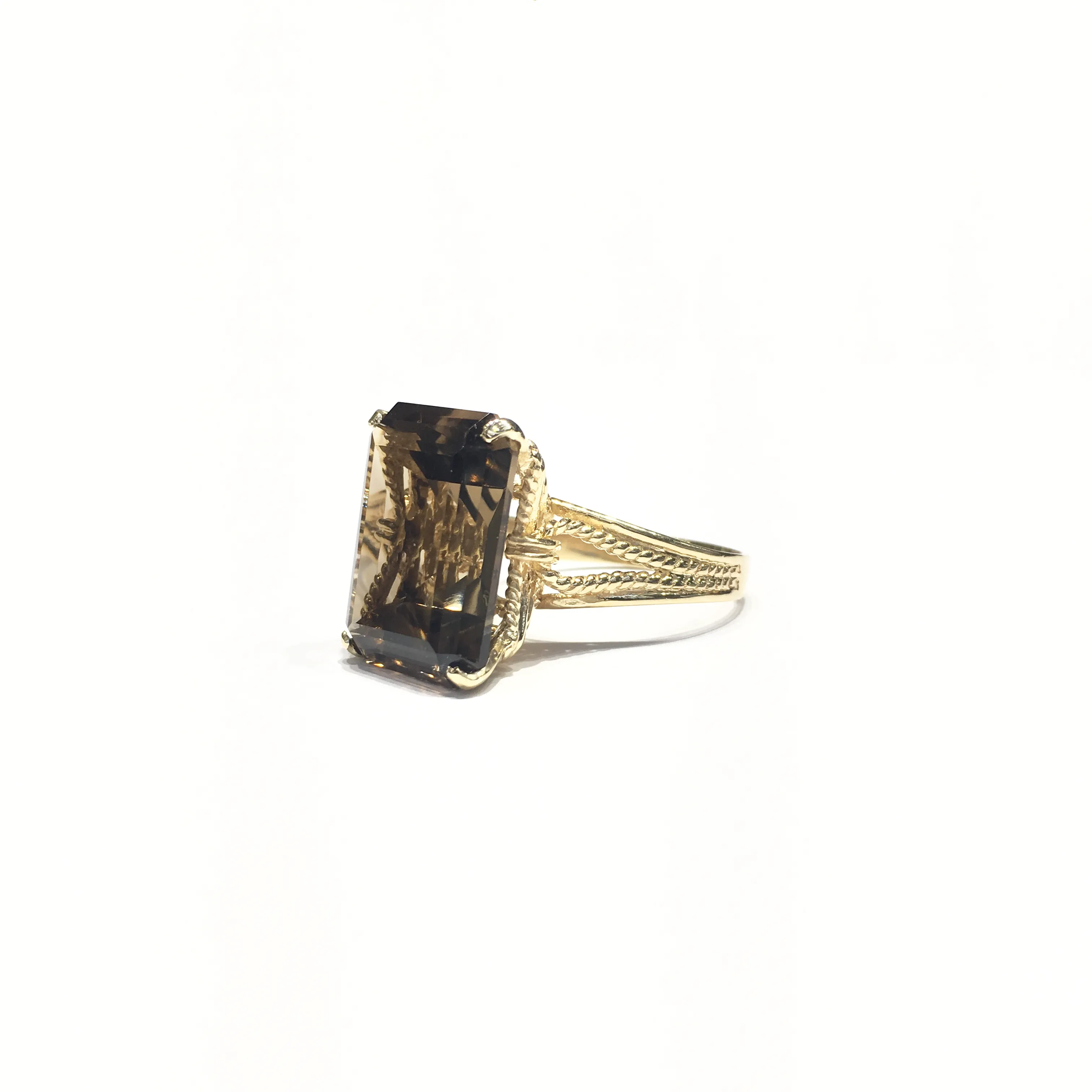 Smoky Topaz Statement Ring (14K)