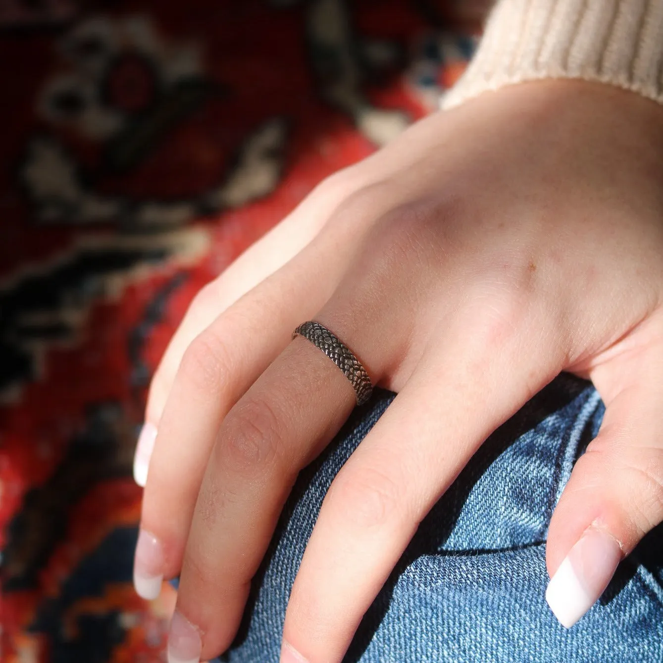 Snakeskin Stacking Ring // Made to Order