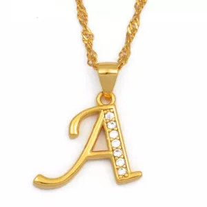 STAINLESS STEEL INITIAL NECKLACE(45cm)