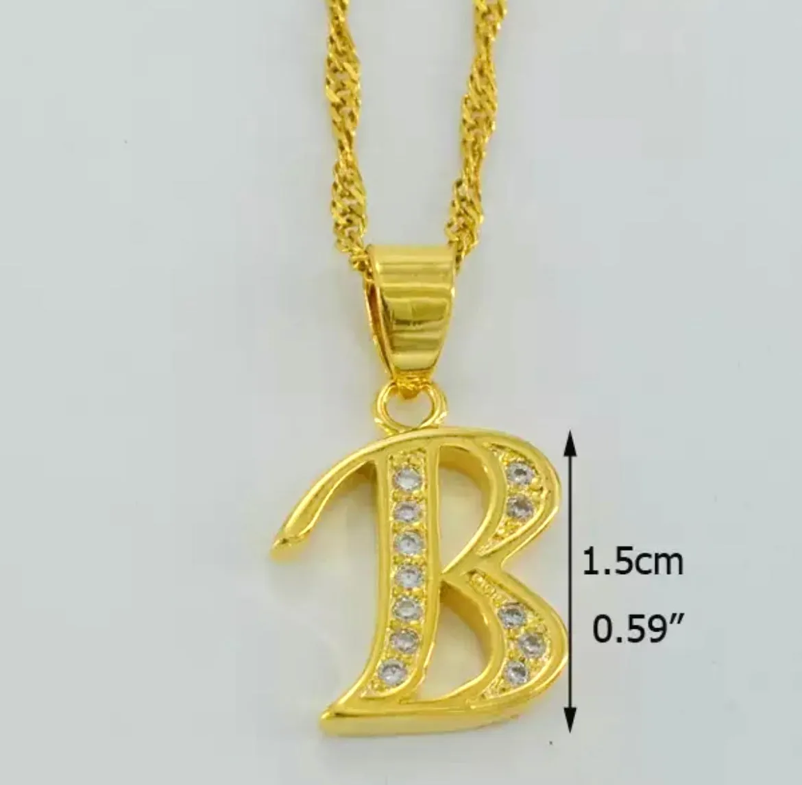 STAINLESS STEEL INITIAL NECKLACE(45cm)