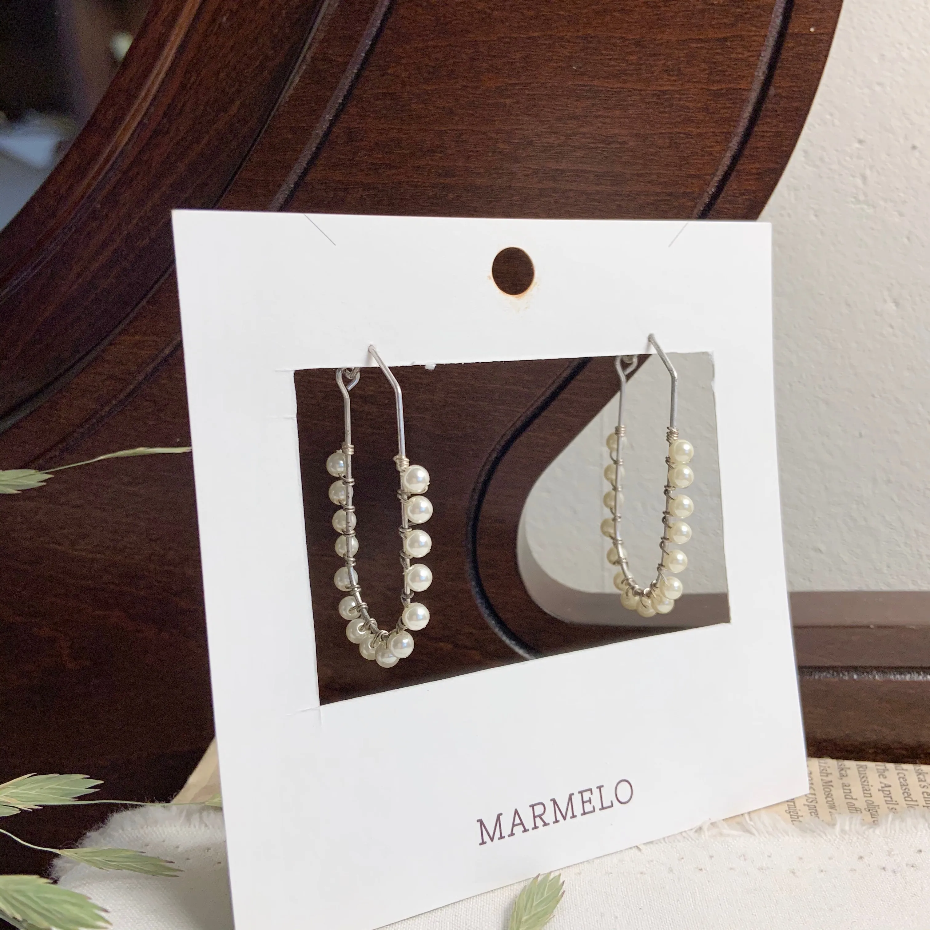 Statement Pearl Tiered Hoop Earrings