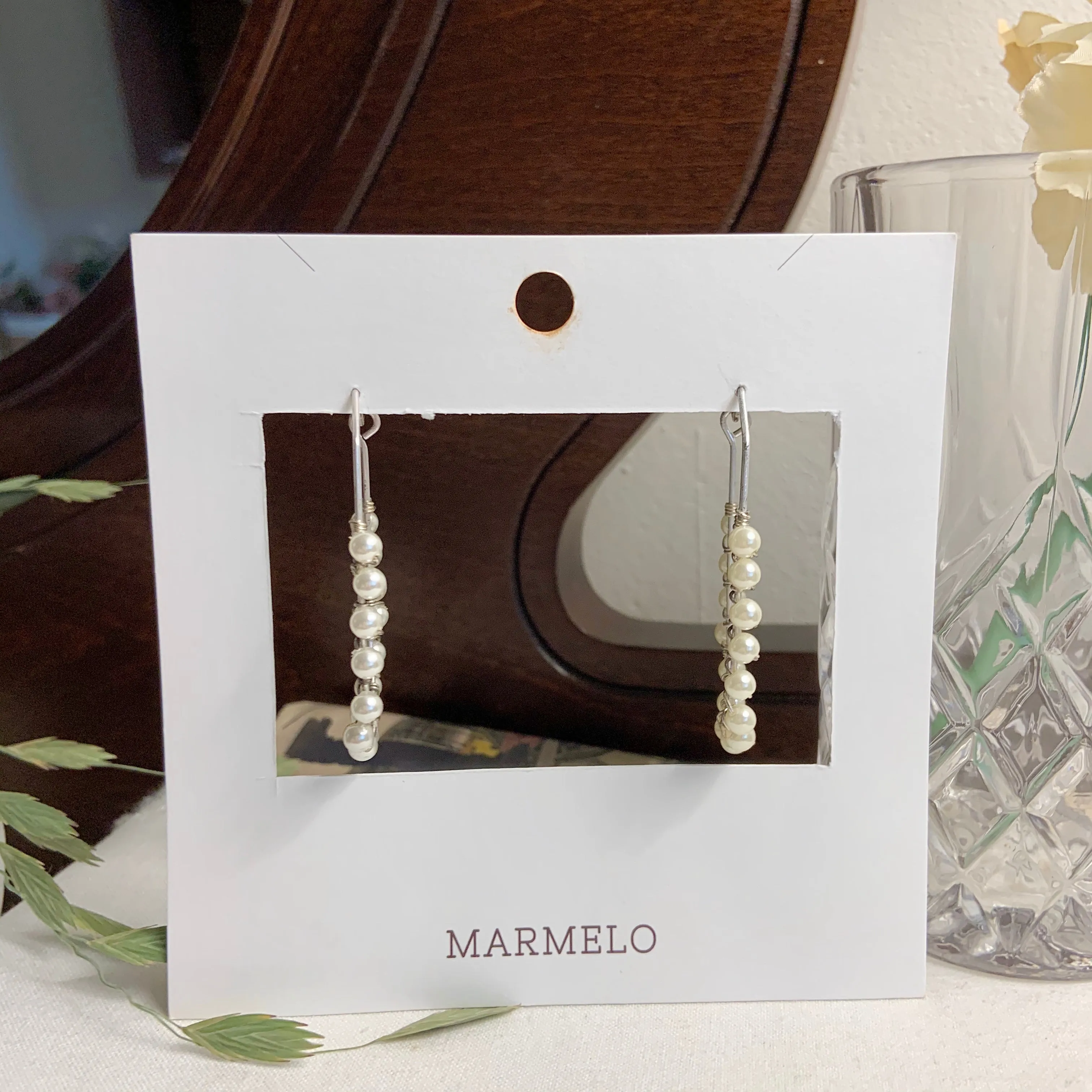 Statement Pearl Tiered Hoop Earrings