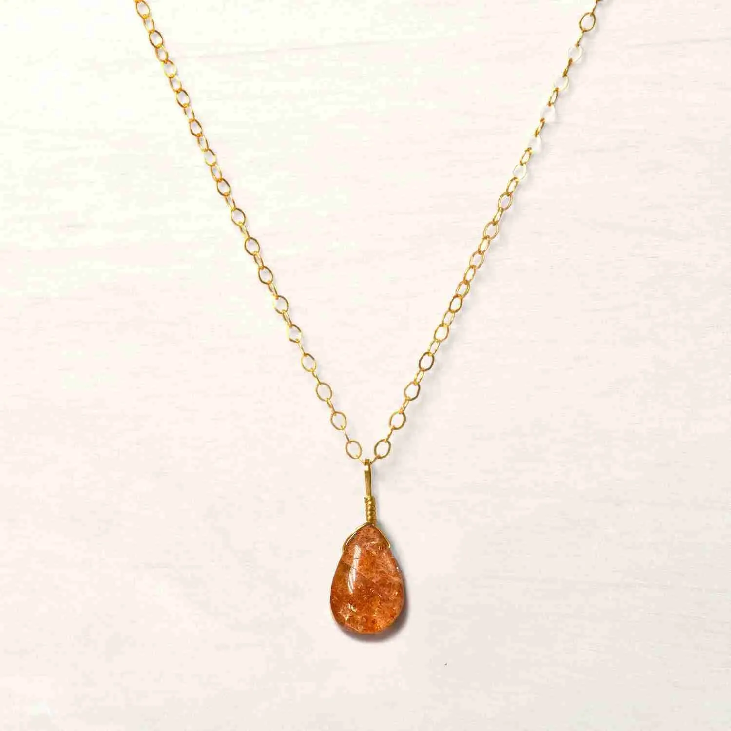 Sunstone Simple Necklace