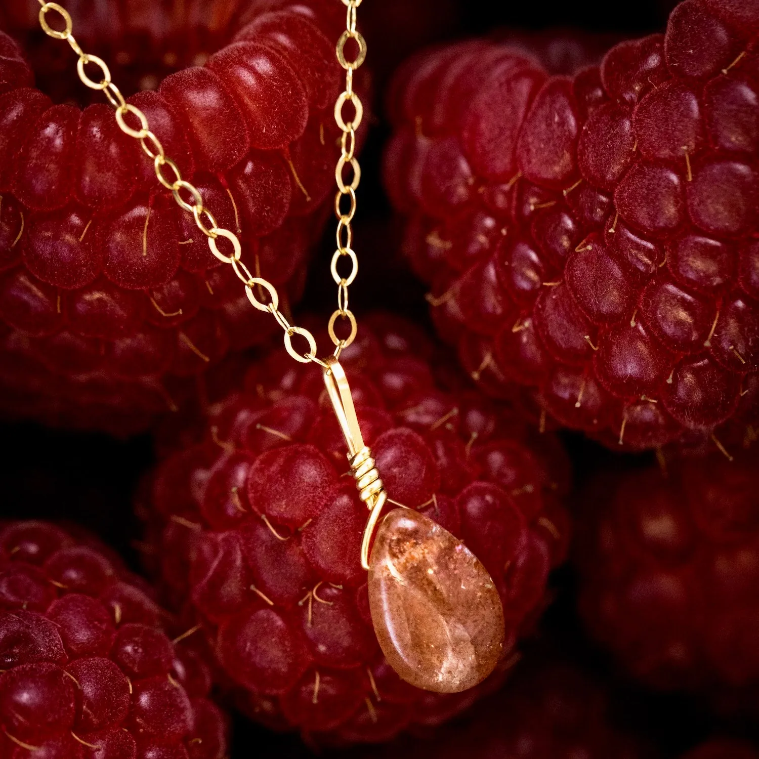 Sunstone Simple Necklace