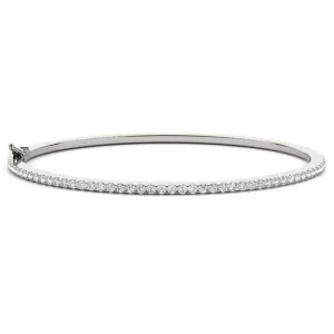 Thin and Petite Elegant Moissanite or Diamond Bangle