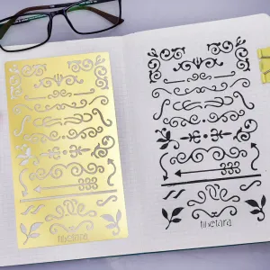 tibetara Brass Bullet journal stencil stencil a5 Scrapbook Stencil Useful Icon Stencil about 4*7" 1pcs