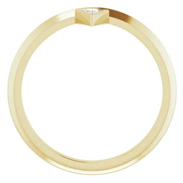 Triangle Diamond Stackable Ring