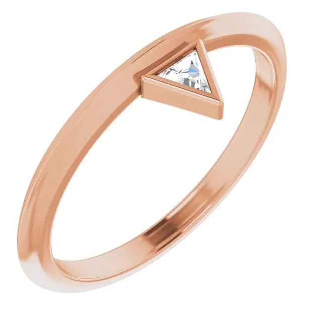 Triangle Diamond Stackable Ring