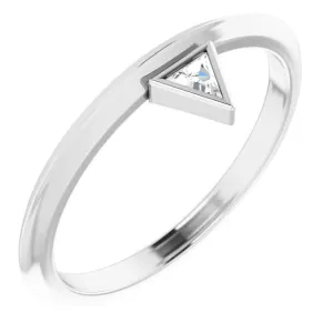 Triangle Diamond Stackable Ring