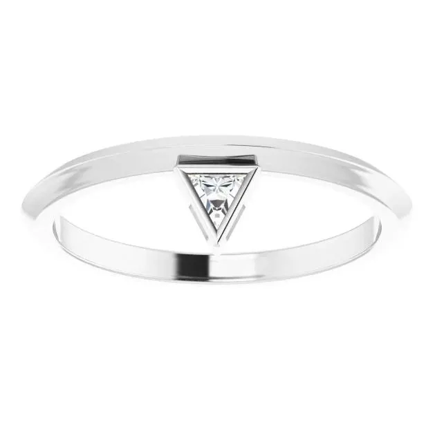 Triangle Diamond Stackable Ring