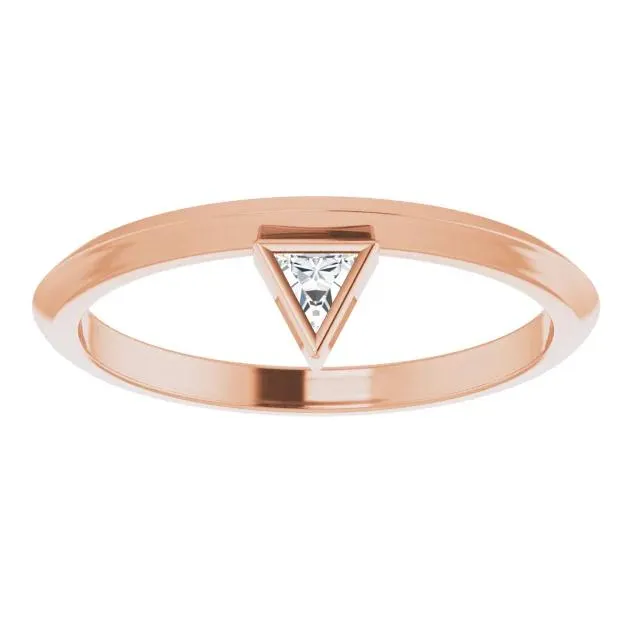 Triangle Diamond Stackable Ring