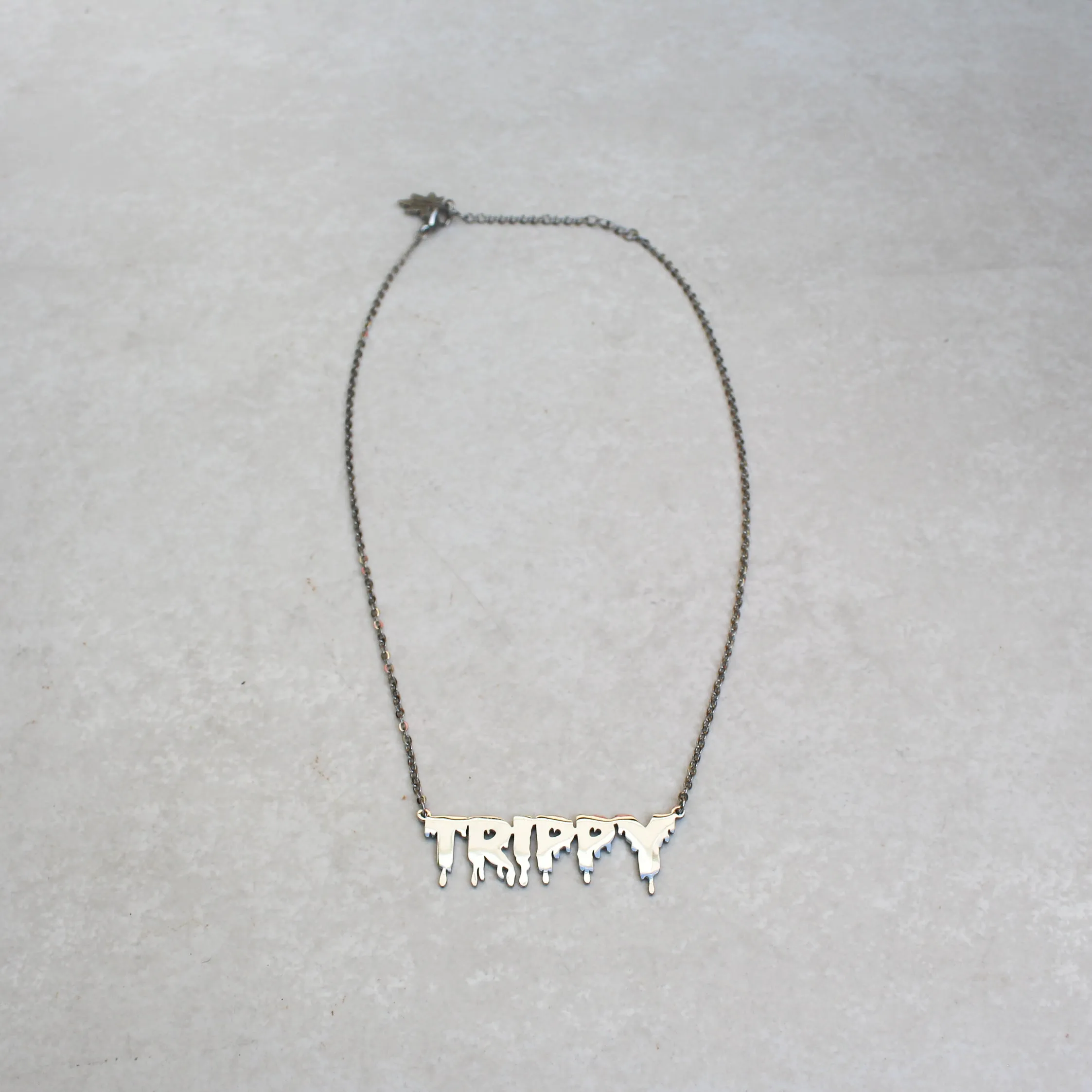 Trippy Statement Necklace - Silver