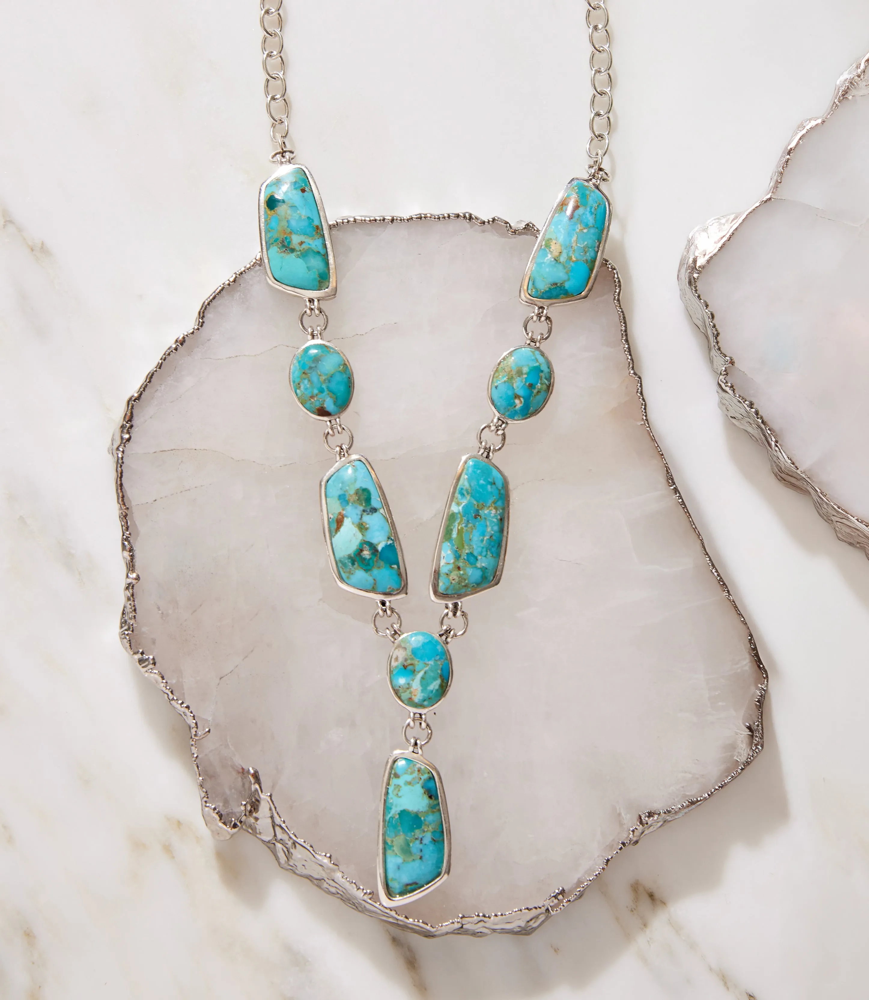 Turquoise Stone Statement Necklace
