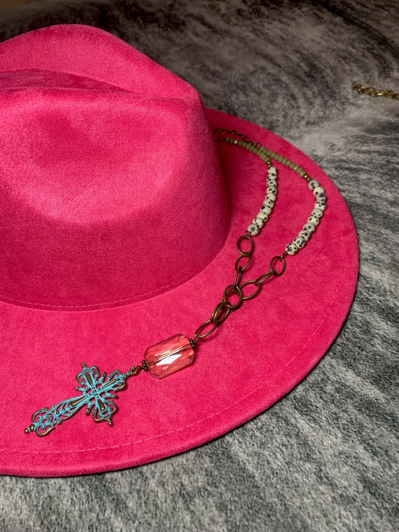 Vintage Cross Statement Necklace