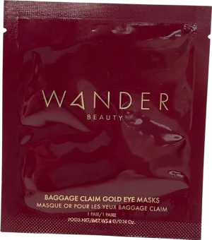 Wander Beauty Baggage Claim Gold Eye Mask 1 pair
